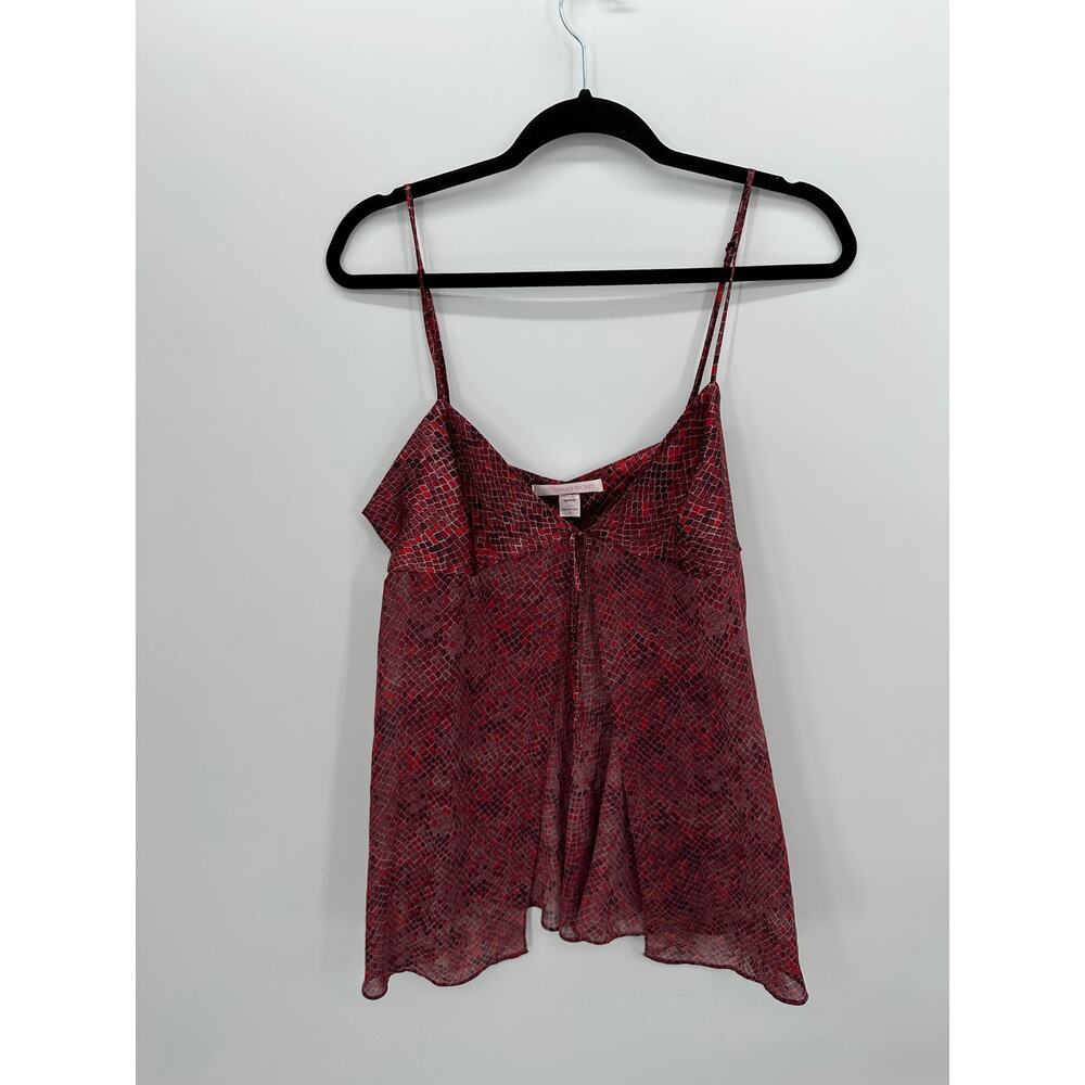 Victoria's Secret Womens Red Satin Nightgown Sz L Red Sexy‎ Lingerie Tie Open